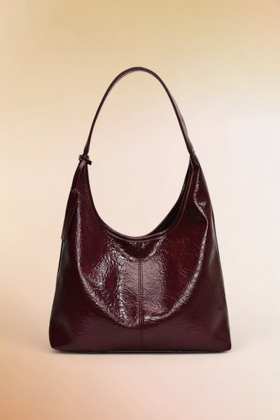 Leisure Button Clasp Hobo Bag - Luzeria style