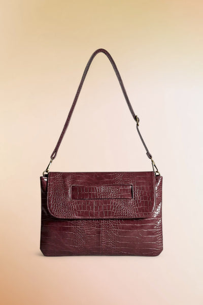 Crocodile Pattern Large Capacity Clutch Briefcase - Luzeria style